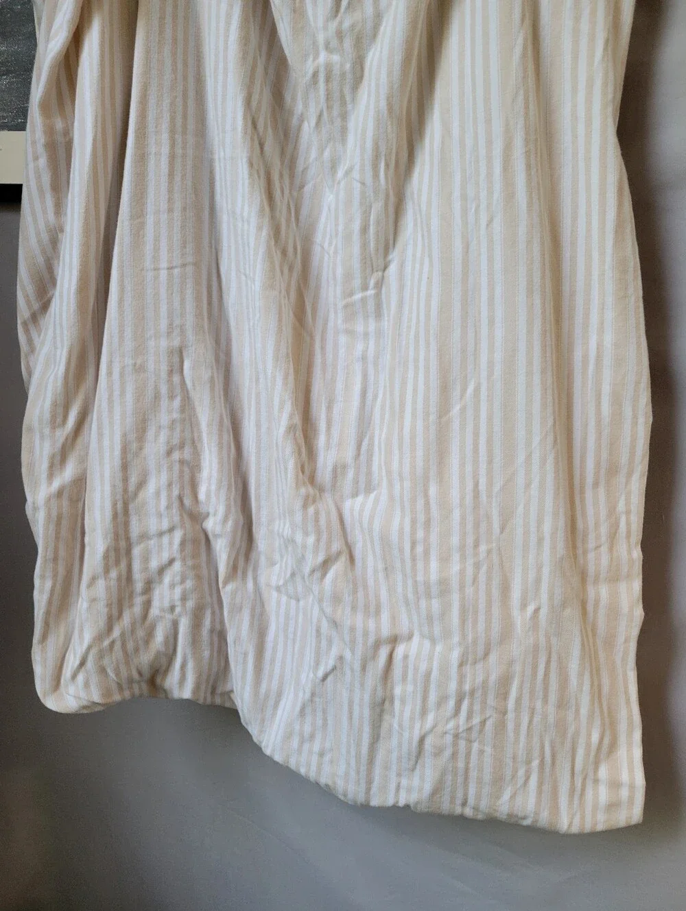 Lauren Ralph Lauren Queen Fitted Sheet Striped Tan White